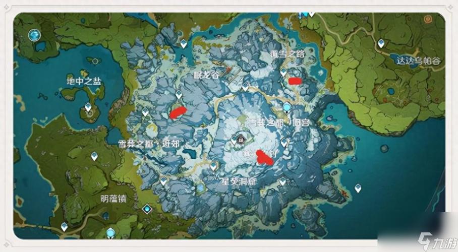 原神雪山碎片具体位置图标