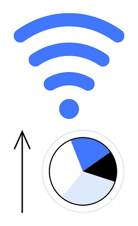 wifi信号只有向上的箭头图标