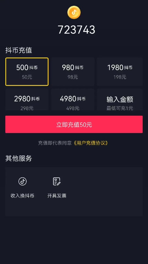 怎么看抖音充值了多少钱图标