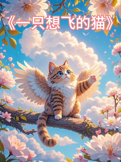 《一只想飞的猫》手抄报