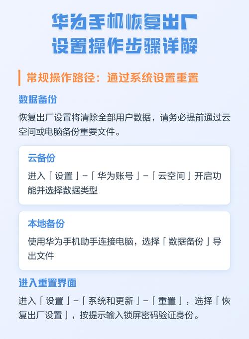 华为手机怎么设置恢复出厂