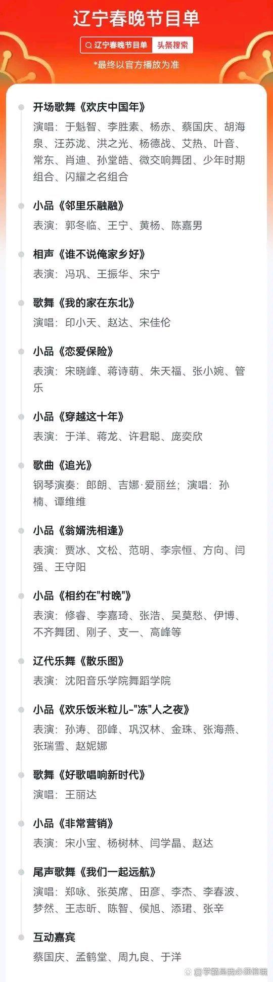 辽宁卫视节目单缩略图