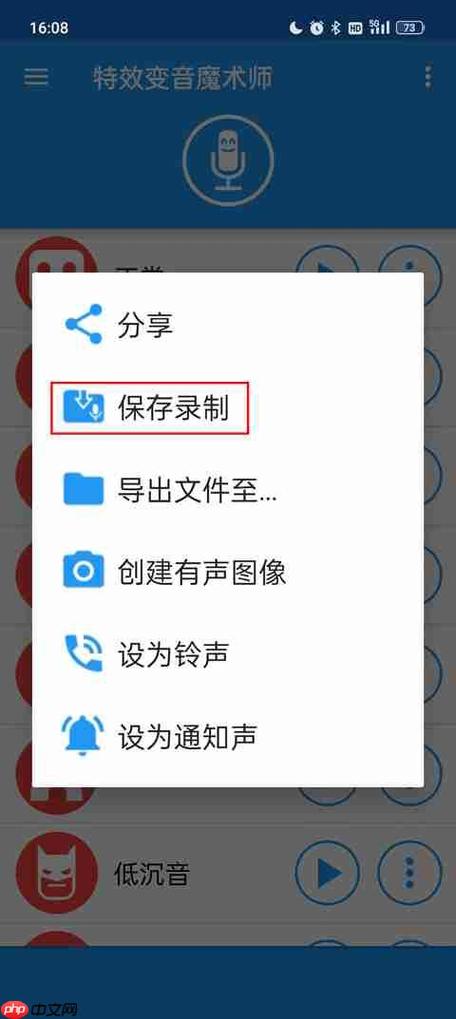 录音如何保存图标