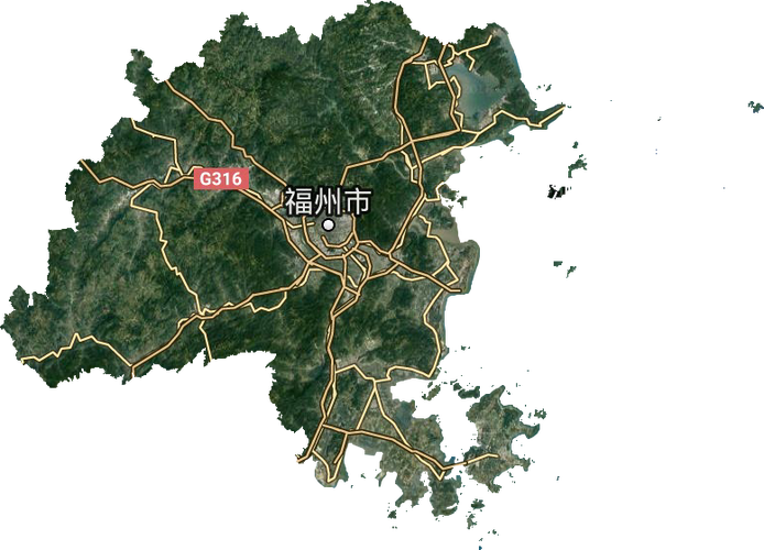 福州卫星地图高清地图