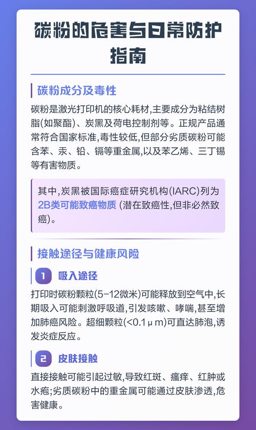 硒鼓芯上的碳粉对人体有害吗