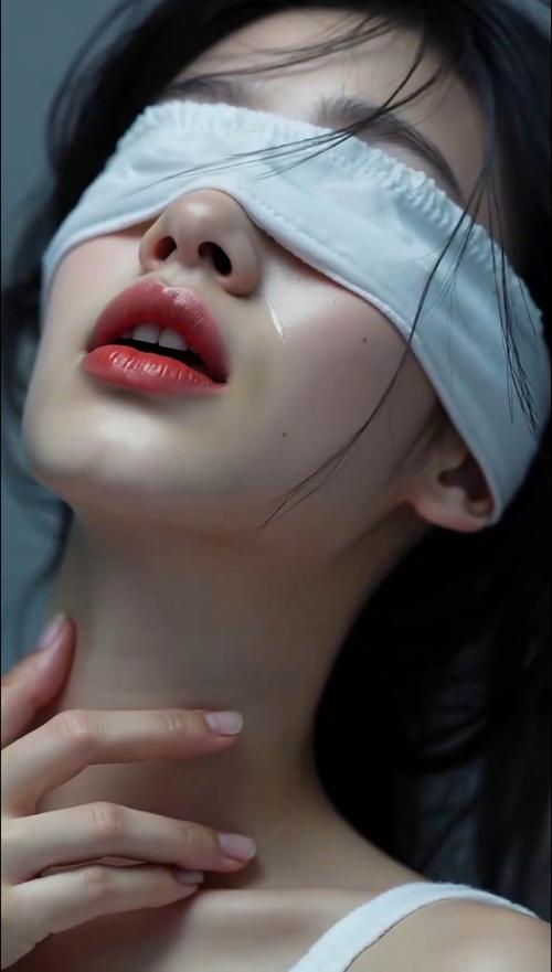 她的眼睛被黑布蒙上图标