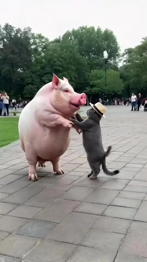 猫和猪的图片大全大图