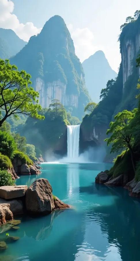 招财聚财山水风景图片缩略图