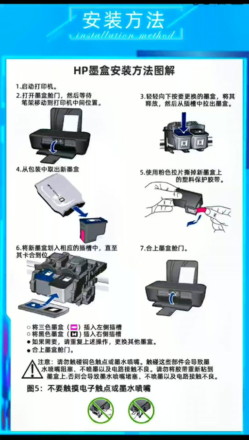 惠普1510打印机墨盒使用注意事项