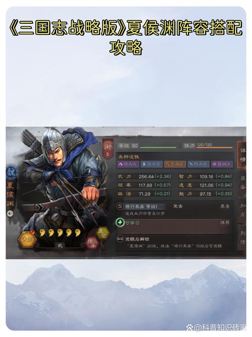 三国志夏侯渊搭配