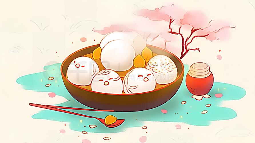 汤圆漫画图图标