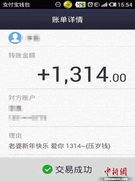 微信支付1314元截图图标