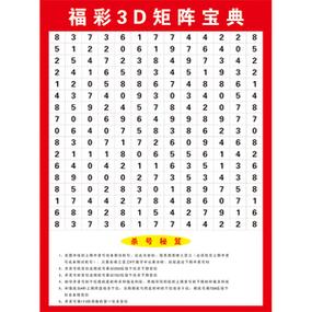 三D对应码口诀