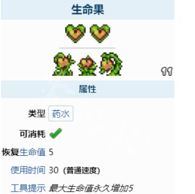 泰拉瑞亚刷生命果的工具