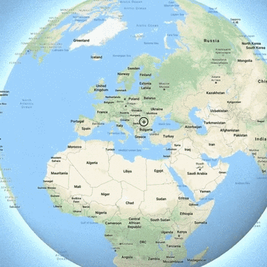 可以旋转球形世界地图