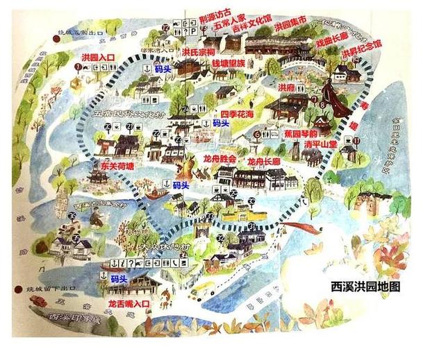 西溪湿地公园游玩路线图