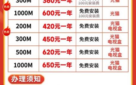 深圳电信宽带价格表缩略图