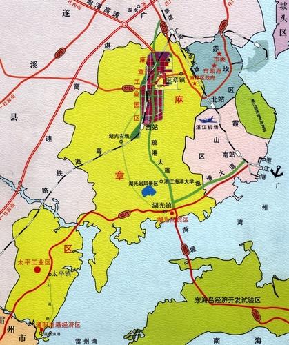 湛江市麻章区地图缩略图
