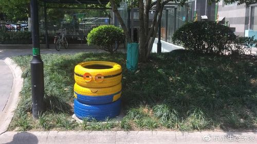 旧轮胎做小黄人