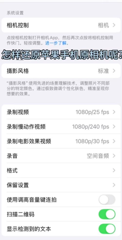 苹果相机保留设置什么意思图标