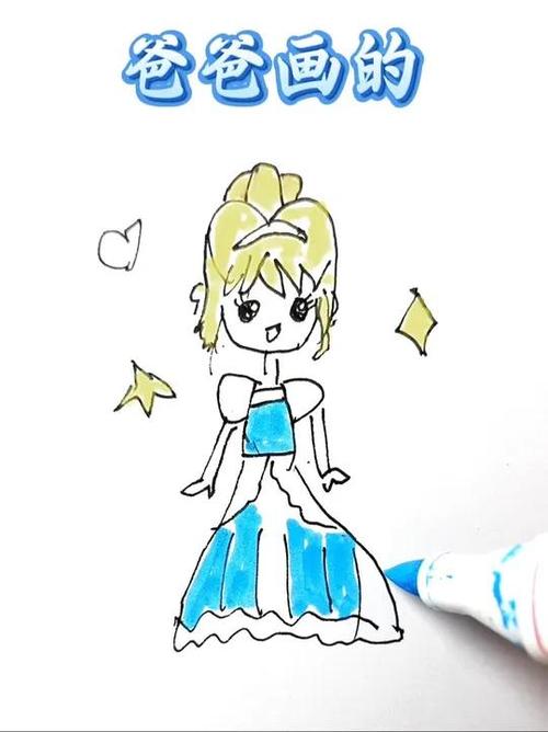 小公主简单画画图标