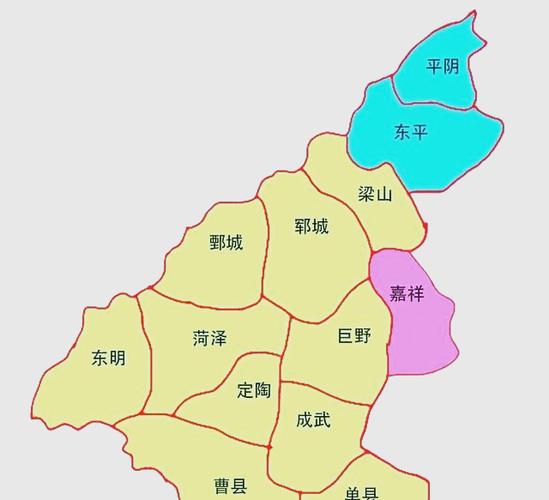 2026菏泽市行政区划图缩略图