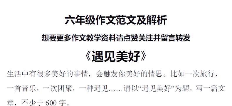 以《遇见》为题写一篇作文缩略图