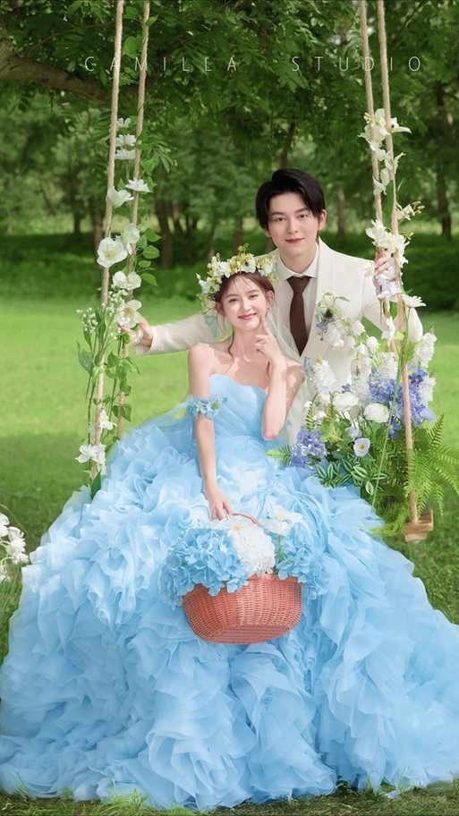 婚纱照的照片