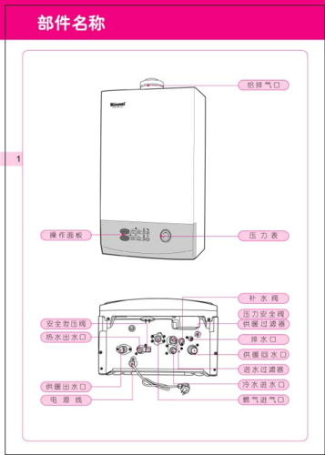 林内热水器开关图解