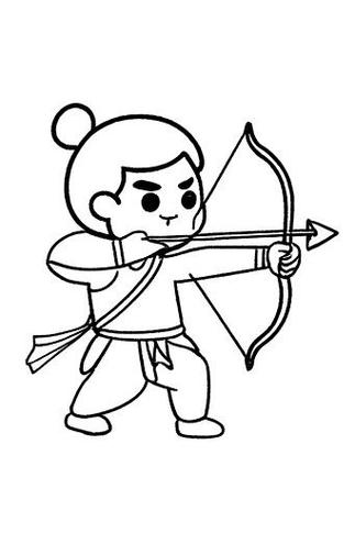 后羿简笔画简单又漂亮游戏截图