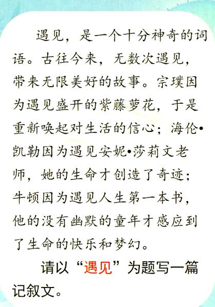 以遇见为题的记叙文缩略图