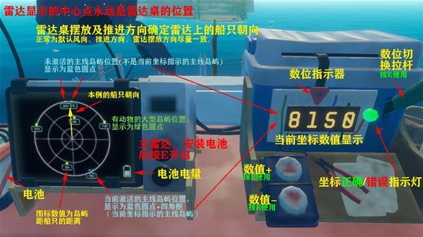 木筏求生雷达坐标