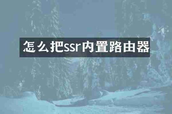openwrt路由器添加ssr缩略图