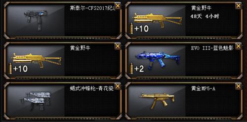 cf冲锋子弹加成一览表