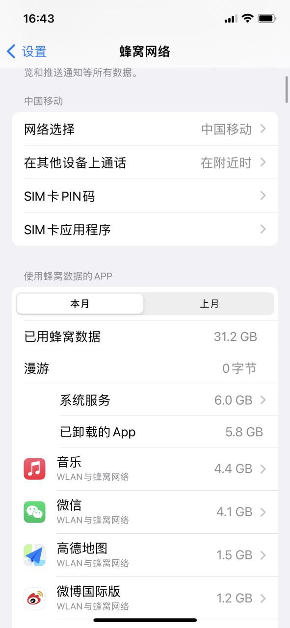 iphone蜂窝数据图标