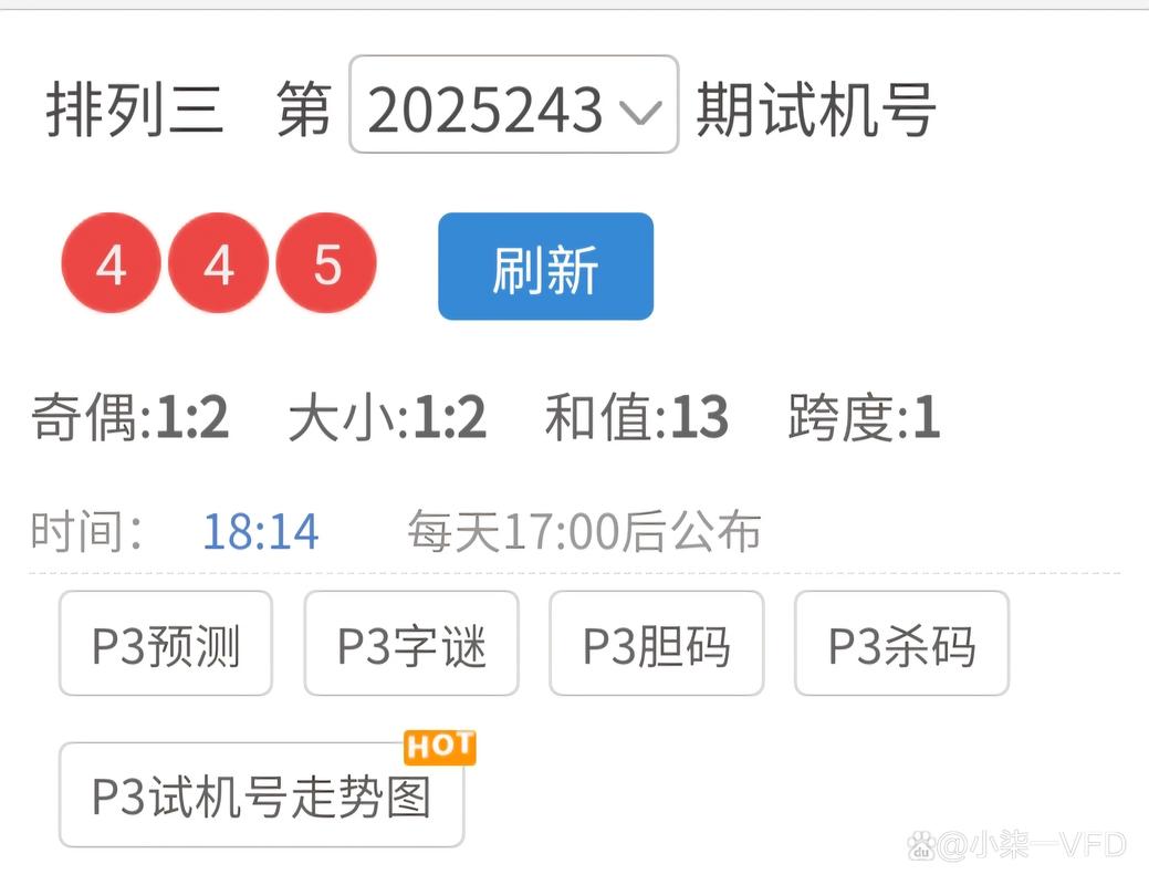3d试机号查询最新