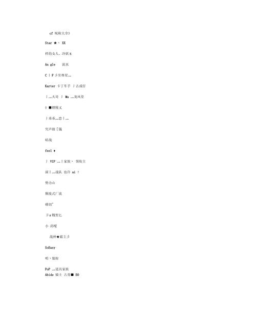 cf三个字名字内涵昵称图标