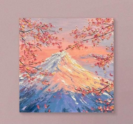 100幅简单小油画