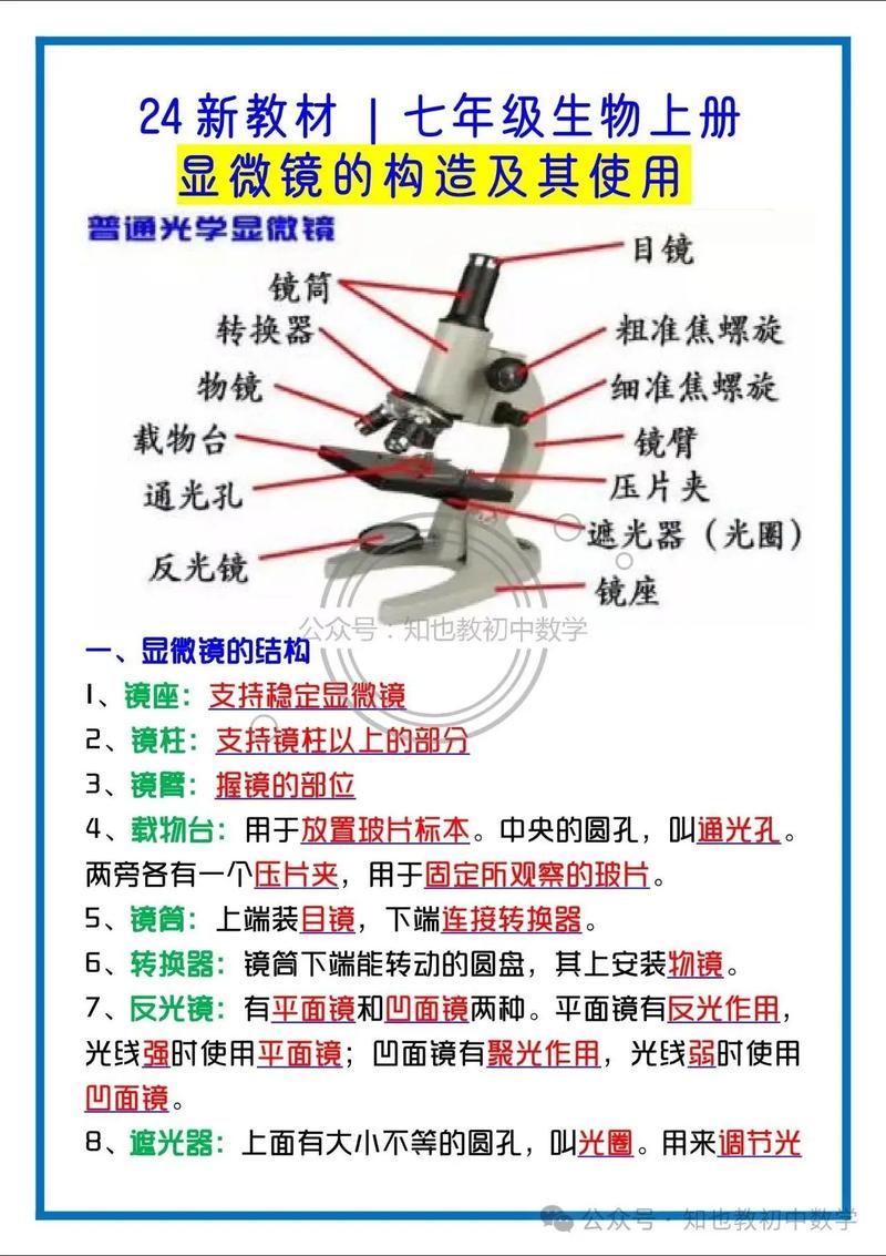 显微镜使用说明书图解