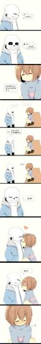 传说之下sans和frisk图片