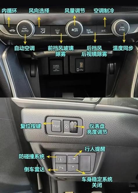 七代雅阁功能按键图解