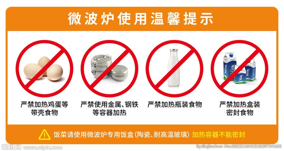 微波炉的使用方法和注意事项图标