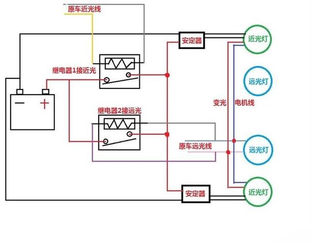 电动车前大灯电路图缩略图