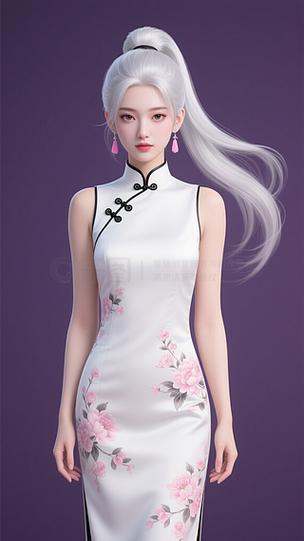 最新版旗袍高马尾mod