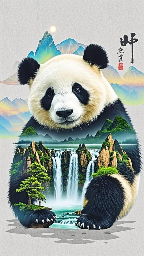 熊猫海报设计图标
