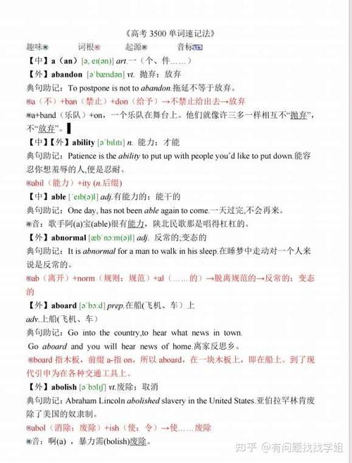 高考英语词汇必备3500缩略图