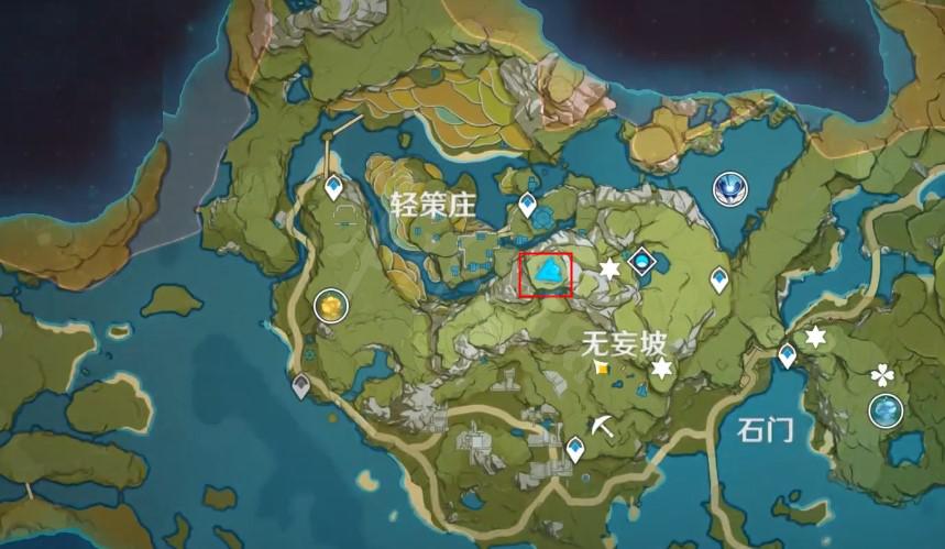原神任务最高处寻找碎片图标