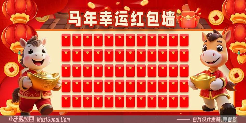 创意红包墙图标