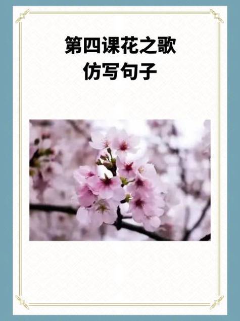 花之歌的第四段仿写
