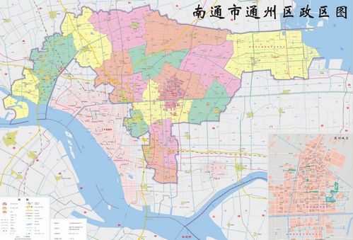 南通通州区各镇分布图缩略图